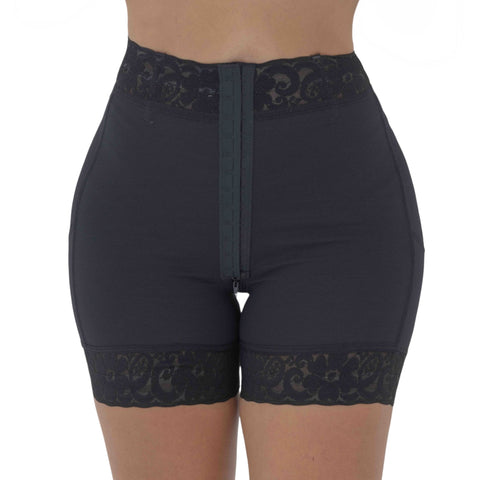 Butt-Lifting Shorts with Front Hooks & Strong Compression