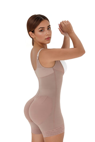 Mid-Thigh Full-Control Faja with Front Hooks