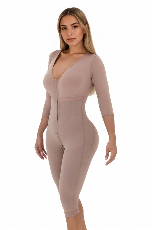 Full Faja with Sleeves, Built-in Bra, and Strong Compression