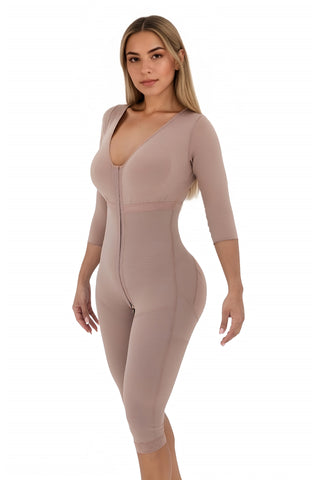 Full Faja with Sleeves, Built-in Bra, and Strong Compression