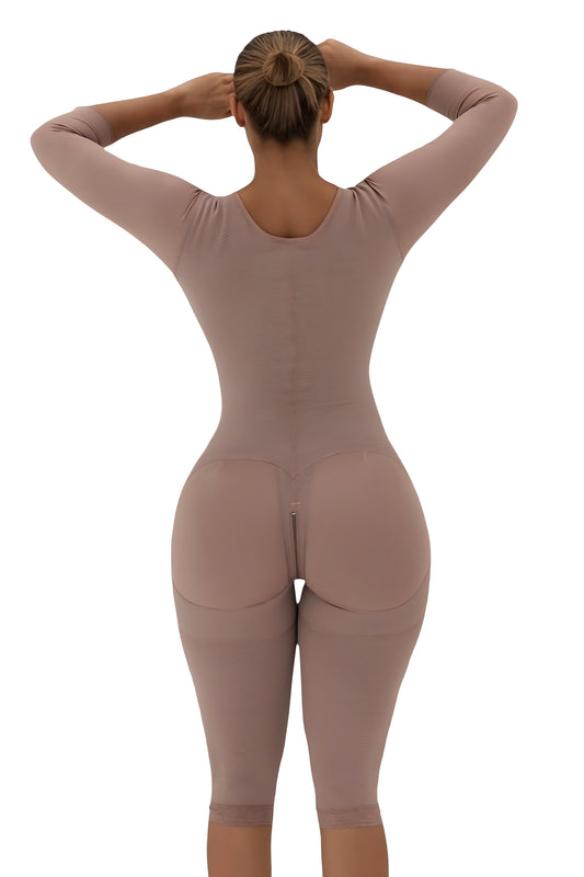 Full Faja with Sleeves, Built-in Bra, and Strong Compression