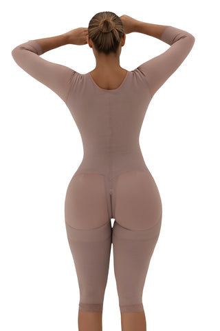 Full Faja with Sleeves, Built-in Bra, and Strong Compression